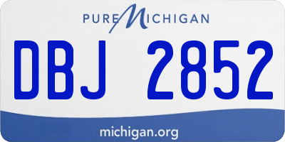 MI license plate DBJ2852