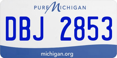 MI license plate DBJ2853