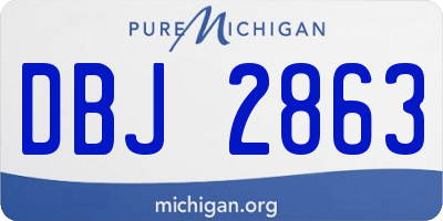 MI license plate DBJ2863