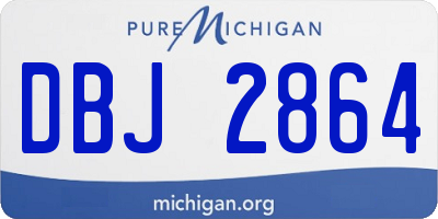 MI license plate DBJ2864