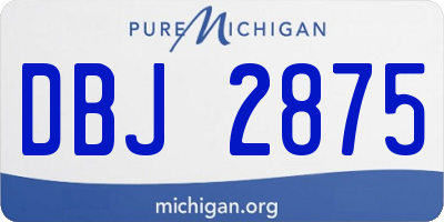 MI license plate DBJ2875