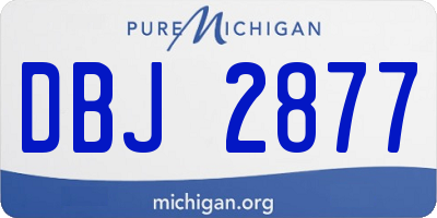 MI license plate DBJ2877