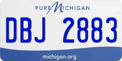 MI license plate DBJ2883