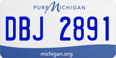 MI license plate DBJ2891