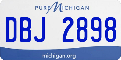 MI license plate DBJ2898