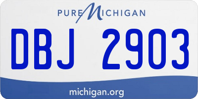 MI license plate DBJ2903