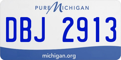 MI license plate DBJ2913
