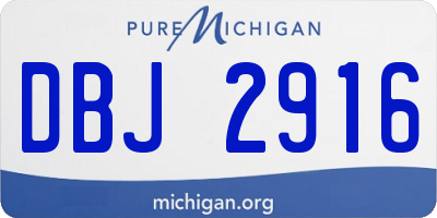 MI license plate DBJ2916