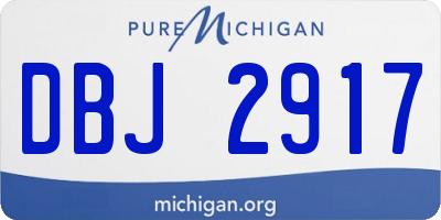 MI license plate DBJ2917