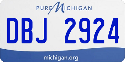MI license plate DBJ2924