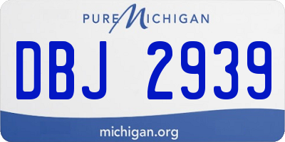 MI license plate DBJ2939