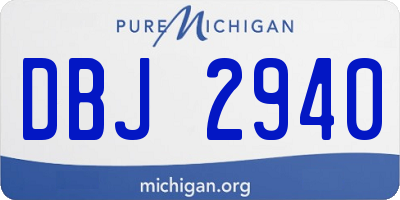 MI license plate DBJ2940