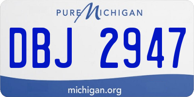 MI license plate DBJ2947