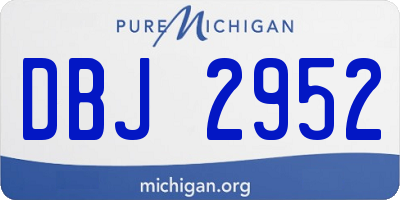 MI license plate DBJ2952