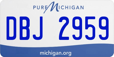 MI license plate DBJ2959