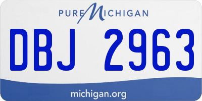 MI license plate DBJ2963