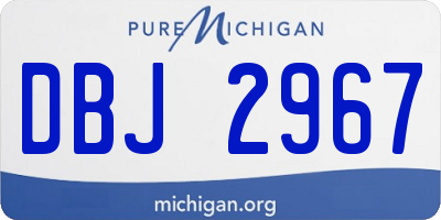MI license plate DBJ2967