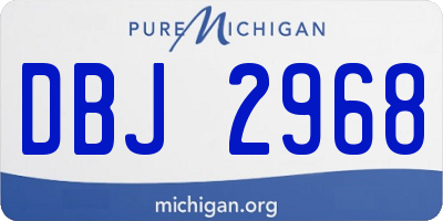 MI license plate DBJ2968