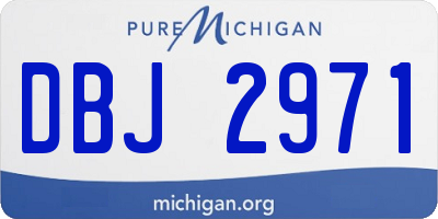MI license plate DBJ2971
