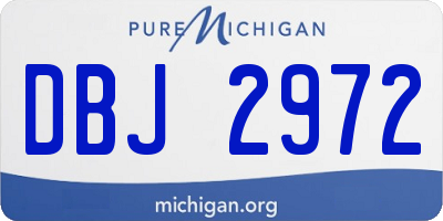 MI license plate DBJ2972