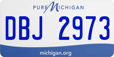 MI license plate DBJ2973