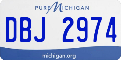 MI license plate DBJ2974