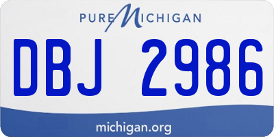 MI license plate DBJ2986