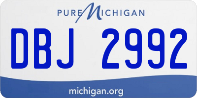 MI license plate DBJ2992