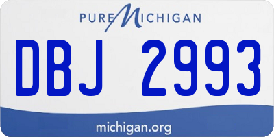 MI license plate DBJ2993