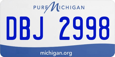 MI license plate DBJ2998
