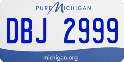 MI license plate DBJ2999