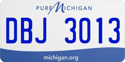 MI license plate DBJ3013