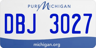 MI license plate DBJ3027
