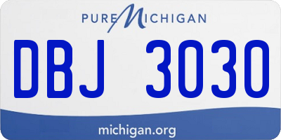MI license plate DBJ3030