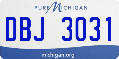MI license plate DBJ3031