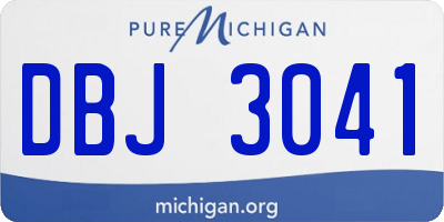 MI license plate DBJ3041