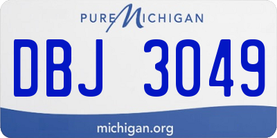MI license plate DBJ3049