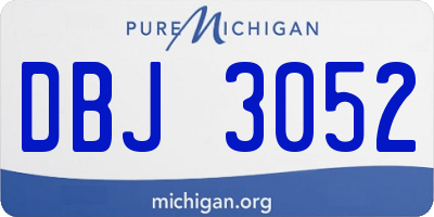 MI license plate DBJ3052