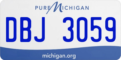 MI license plate DBJ3059