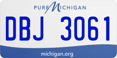 MI license plate DBJ3061