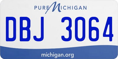 MI license plate DBJ3064
