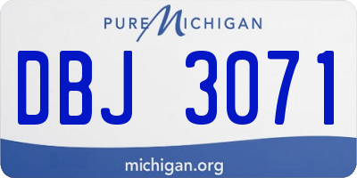 MI license plate DBJ3071