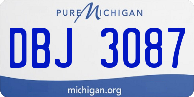 MI license plate DBJ3087