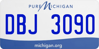 MI license plate DBJ3090
