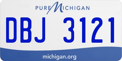 MI license plate DBJ3121