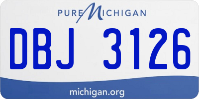 MI license plate DBJ3126