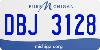 MI license plate DBJ3128