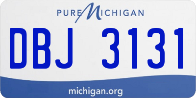 MI license plate DBJ3131