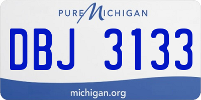 MI license plate DBJ3133