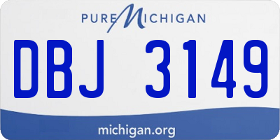 MI license plate DBJ3149